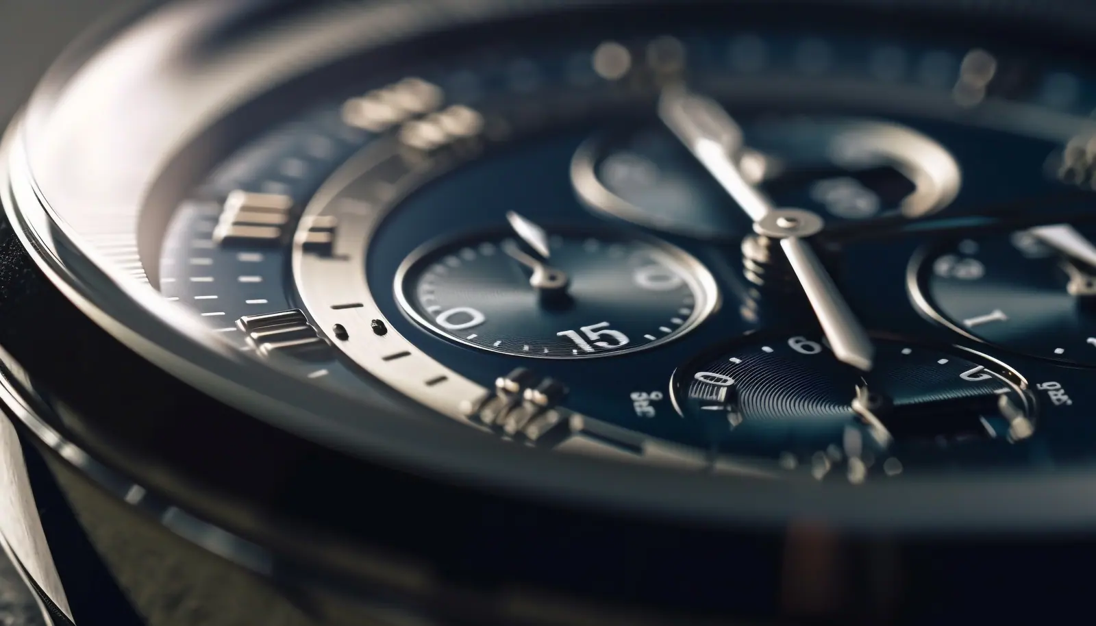 Close-up of a luxury wristwatch